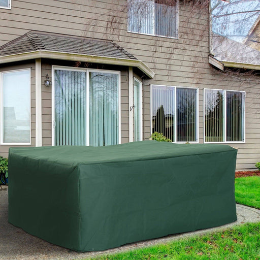245L x 165W x 55Hcm Protective Furniture Cover UV Resistant and Waterproof - Green - Outsunny - Green4Life