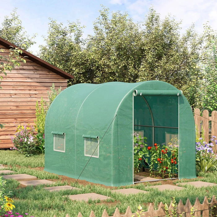 Outsunny 3L x 2W x 2H m Walk-in Greenhouse - Green - Green4Life