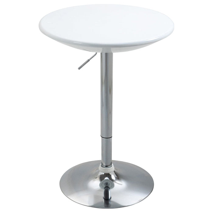 Modern Round Bar Table with Adjustable Height - White - Green4Life