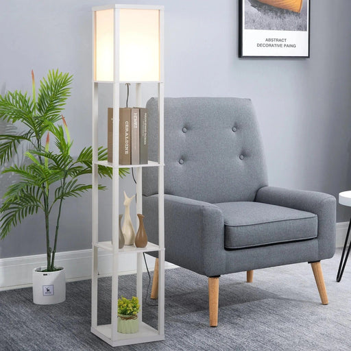 Floor Lamp with 3-Tier Shelves - White - Green4Life