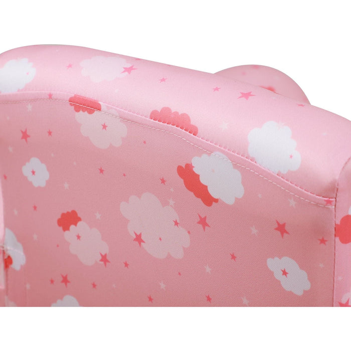 Pink Cloud Sky Cosy Kids Armchair with Footrest - Green4Life