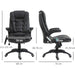 Executive Office Chair with Massage and Heat Function, PU Leather Upholstery - Black - Green4Life
