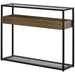 Industrial Style Console Table with Tempered Glass Top and Steel Frame - Green4Life