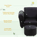 Midnight Snug Kids Armchair Set - Sleek Black with Footstool - Green4Life