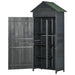 3 x 2 ft (84L x 52W cm) Garden Storage Shed with 2 Lockable Doors & 3 Shelves - Grey - Outsunny - Green4Life