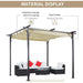 3 X 3(m) Pergola with Retractable Canopy - Beige - Outsunny - Green4Life