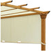 3 x 3(m) Retractable Pergola with Adjustable Canopy & Steel Frame - Beige - Outsunny - Green4Life