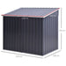3 x 5 ft (158L x 100W cm) Corrugated Steel Two-Bin Storage Shed - Black - Outsunny - Green4Life