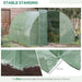 20 x 10 ft ( 6 x 3 m) Reinforced Polytunnel Greenhouse with Metal Hinged Door, Galvanised Steel Frame & Mesh Windows - Green - Outsunny - Green4Life