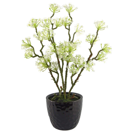 30cm Artificial White Mini Blossom Plant - Green4Life