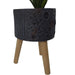 35cm x 24cm Large Lunar Black Planter - Green4Life