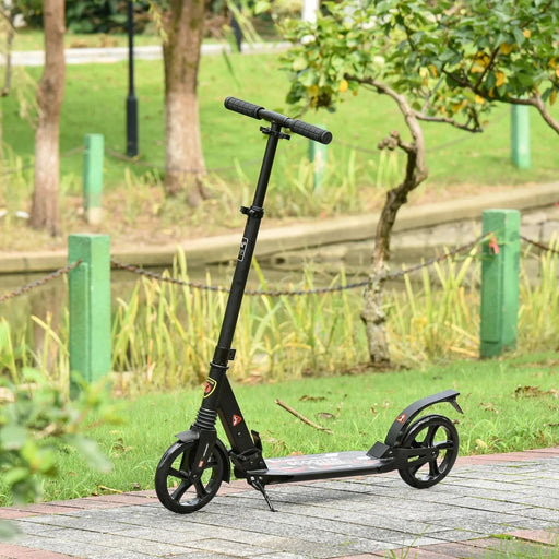 Foldable Scooter with Adjustable Height, 94L x 38W x 90-105Hcm - Black - Green4Life