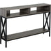 Console Table with 3 Storage Compartments - Grey & Black - Green4Life