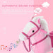 Childrens Plush Rocking Horse with Sound - Pink - Green4Life