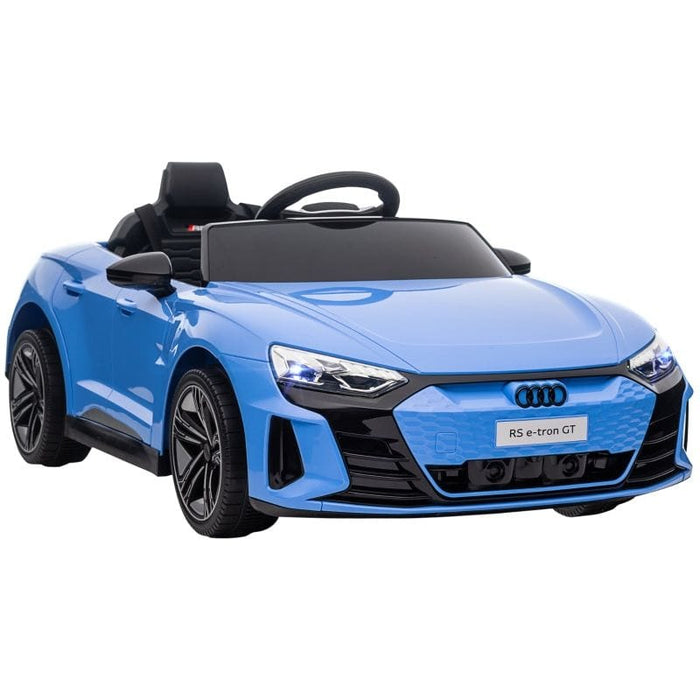 HOMCOM  Kids Electric Ride On Car with Parental Remote Control, Audi Licensed, 12V Battery Powered Toy with Suspension System, Lights, Music - Blue - Green4Life