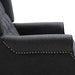 Reclining Wingback Armchair with Footrest - Dark Grey - Green4Life