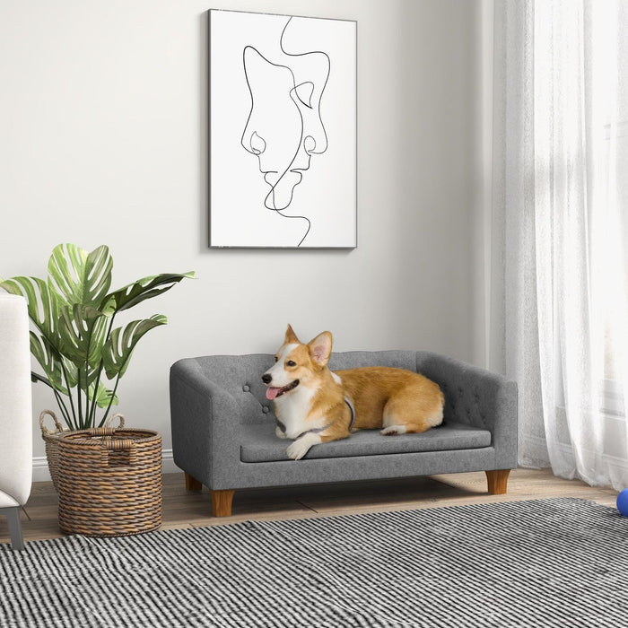 Modern Grey Elevated Pet Sofa – Small to Medium - Green4Life