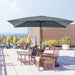 3x2m Rectangular Parasol with Tilt and Crank - Dark Grey - Outsunny - Green4Life