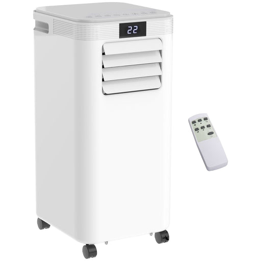4-In-1 Portable Air Conditioner 8000 BTU, Cooling Dehumidifying Ventilating with Remote & LED Display - White - Green4Life