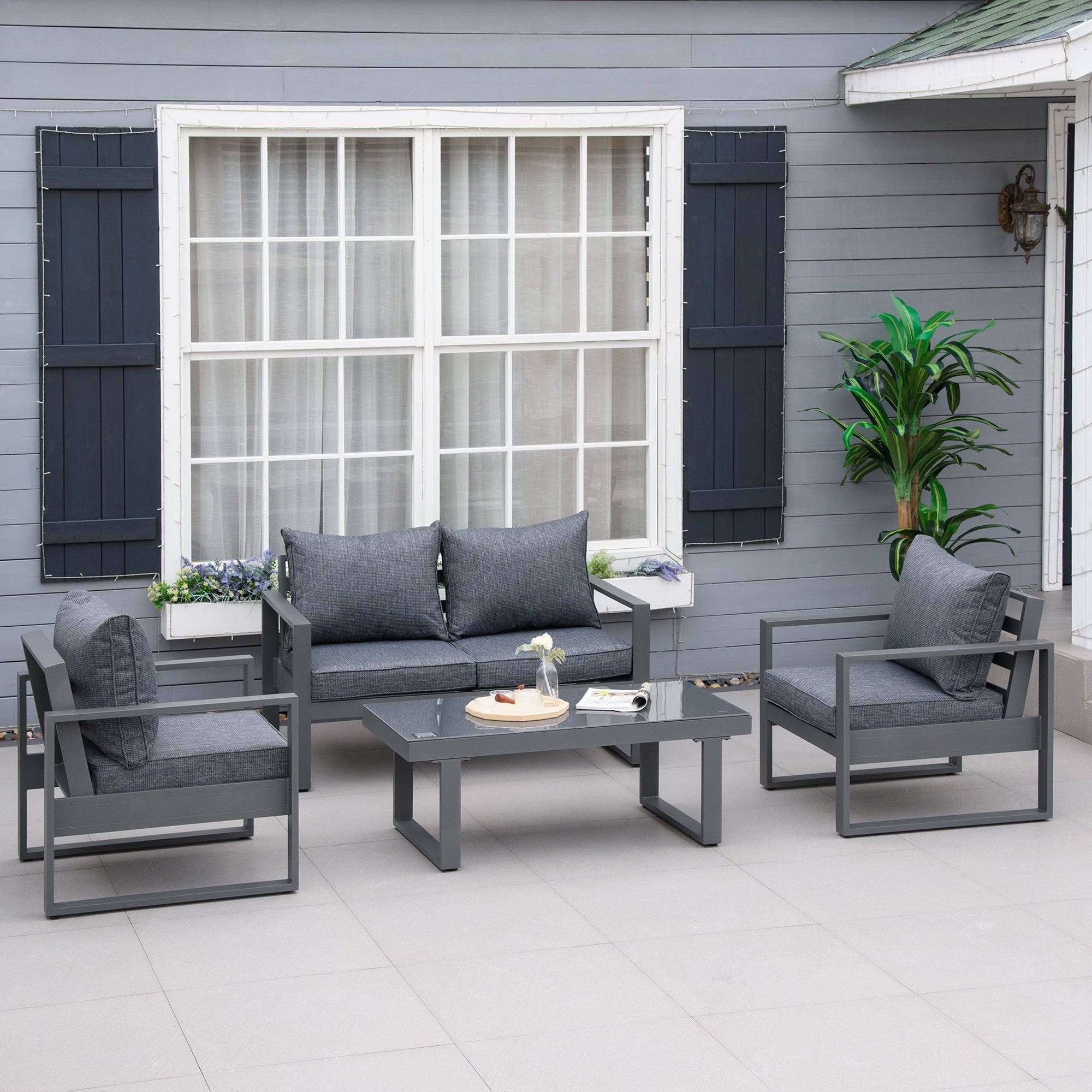 Dark grey deals garden sofa