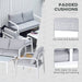 4-Piece Garden Sofa Set Aluminum Frame - White - Outsunny - Green4Life