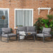 4 Pieces Garden Sofa Set Aluminium Frame - Grey - Outsunny - Green4Life