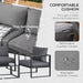 4 Pieces Garden Sofa Set Aluminium Frame - Grey - Outsunny - Green4Life
