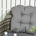 4-Seater Outdoor PE Rattan Lounge Set with Padded Cushions and Tempered Glass Top Table - Grey - Outsunny - Green4Life