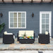 4-Seater Rattan Sofa Set - Black - Outsunny - Green4Life