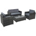 4-Seater Rattan Sofa Set - Grey - Outsunny - Green4Life