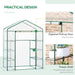 5 x 2 ft (143L x 73W x 195H cm) 4 Tiers 8 Shelves Transparent Portable Greenhouse - Outsunny - Green4Life