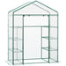 5 x 2 ft (143L x 73W x 195H cm) 4 Tiers 8 Shelves Transparent Portable Greenhouse - Outsunny - Green4Life