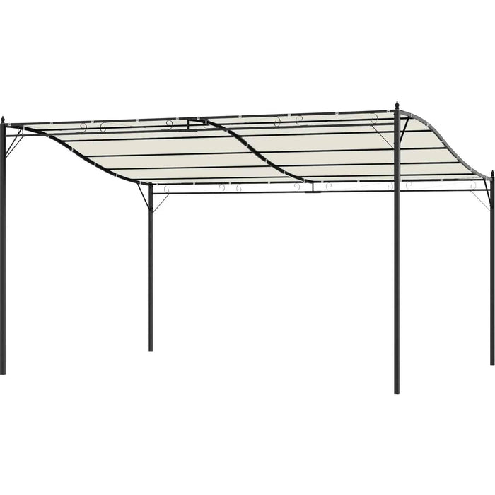 4 x 3 m Metal Pergola with Cream Canopy - Outsunny - Green4Life