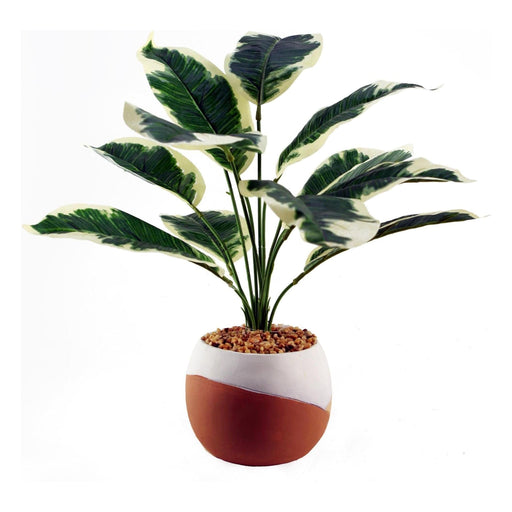 40cm Pothos Variegated Artificial Plant with Planter - Green4Life