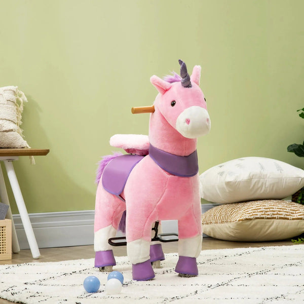Kids Ride On Unicorn with Wheels Pink Green4Life