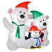 1.1m Two Bears and Penguin Inlatable Christmas Decoration - Green4Life