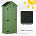 Outsunny Fir Wood Shed with 3 Shelves 77 x 54 x 179cm - Green - Green4Life