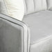 Velvet-Touch Tufted Convertible Sofa Bed with Adjustable Split Back - Light Grey - Green4Life