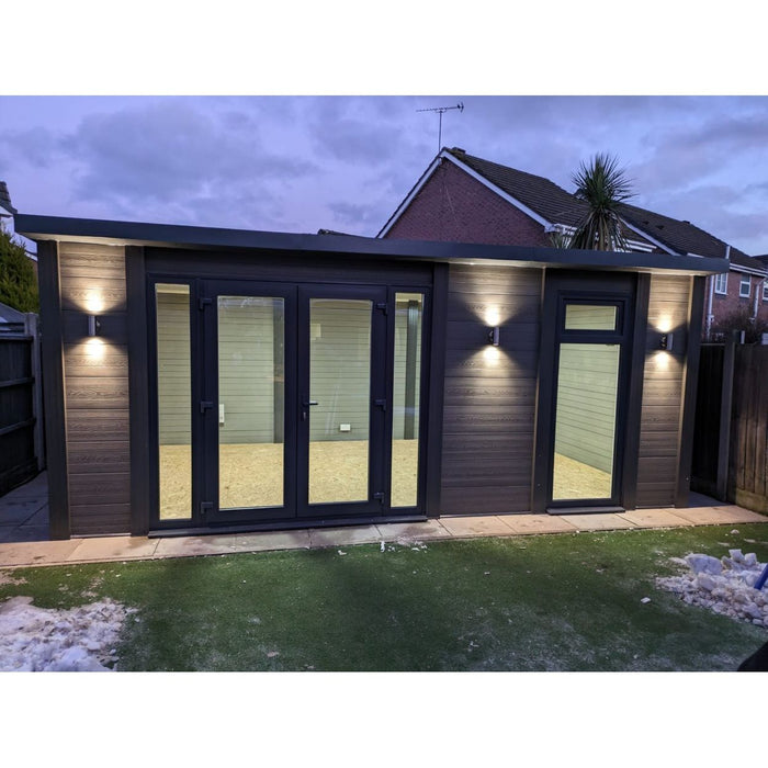 6m x 3.7m Fully Insulated Garden Room (Double Glazed) - 10 Years Warranty