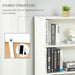 4-Shelves Tall Bookcase Unit with Bottom Cupboard - White - Green4Life