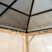 Outsunny 3.6 x 3(m) Gazebo with Polycarbonate Roof, Removable Curtains and Steel Frame - Brown - Green4Life