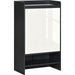 Modern Shoe Cabinet with High Gloss White Doors and Open Shelves - Green4Life