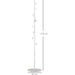 Slimline Metal Coat Stand with Round Hooks & Marble Base - White - Green4Life