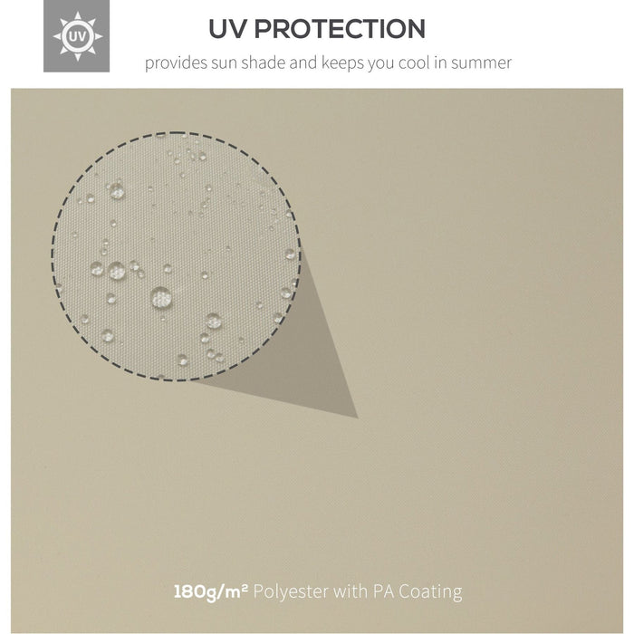 Outsunny 3x4m Dual-Layer SunGuard - Cream White UV Protective Canopy Top - Green4Life