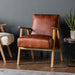 Everly Armchair - Vintage Brown Leather (Premium Collection) - Green4Life