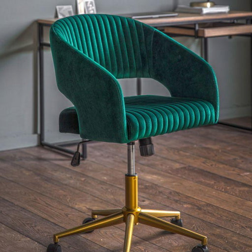 Anderson Swivel Chair - Green Velvet (Premium Collection) - Green4Life