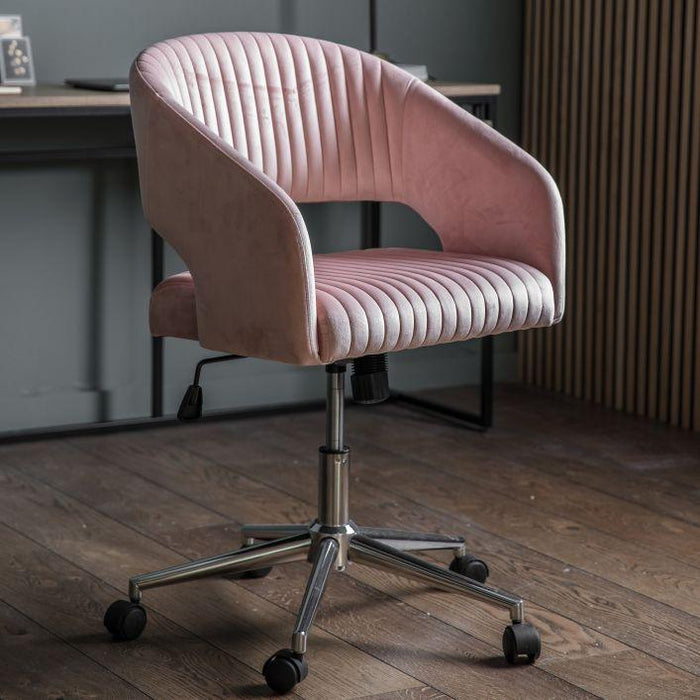 Anderson Swivel Chair - Pink Velvet (Premium Collection) - Green4Life