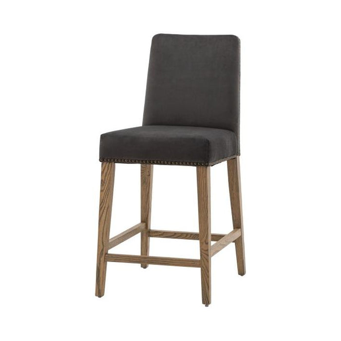 Set of 2 Juno Bar Stools - Mouse Velvet (Premium Collection) - Green4Life