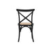 Set of 2 Oakwood Chairs with Rattan Seats - Black (Premium Collection) - Green4Life