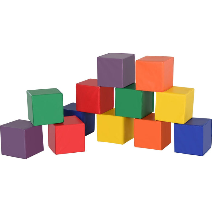 Kids 12-Piece PU Soft Stacking Blocks - Multi-Colour - Green4Life